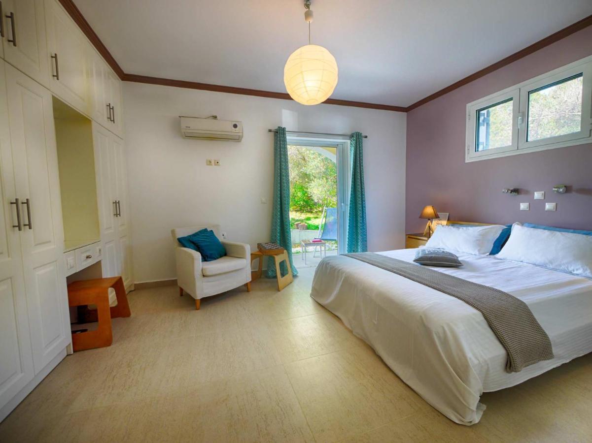 Villa Afionas - 3 Minutes From The Beach With Heated Eco-Pool And Sunset View Eksteriør billede